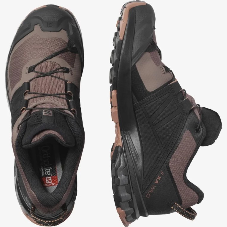 Black / Brown Salomon Xa Wild Women's Trail Running Shoes | IE AI7381